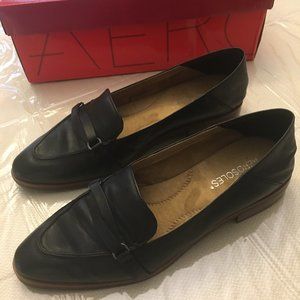 Aerosoles Women SouthEast Black Leather 7.5 Loafer